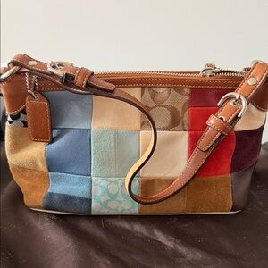 Patchwork Leather Shoulder Bag Coach!